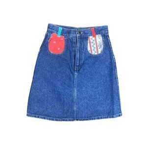 Vintage 80’s youth 10 high rise denim skirt by Gee Wiz